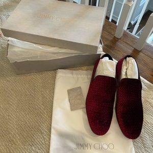 Jimmy Choo Men’s Woven Velvet Slipper Size 42.5